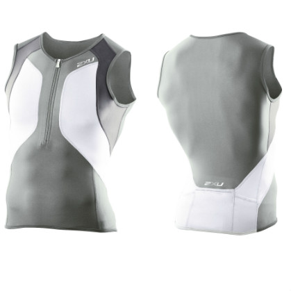 2XU G:2 compression tri singlet heren 2014 MT2848a Charcoal/White 2XUMT2848ACHWH